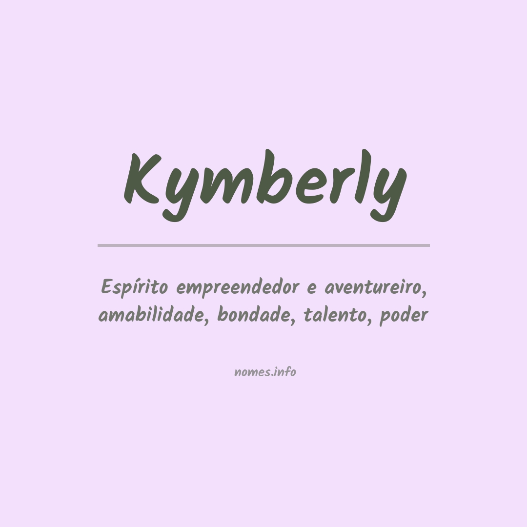Significado do nome Kymberly