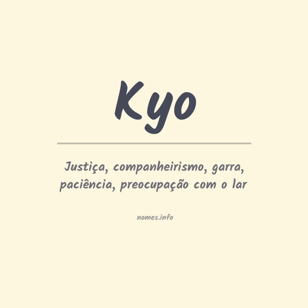 Significado do nome Kyo