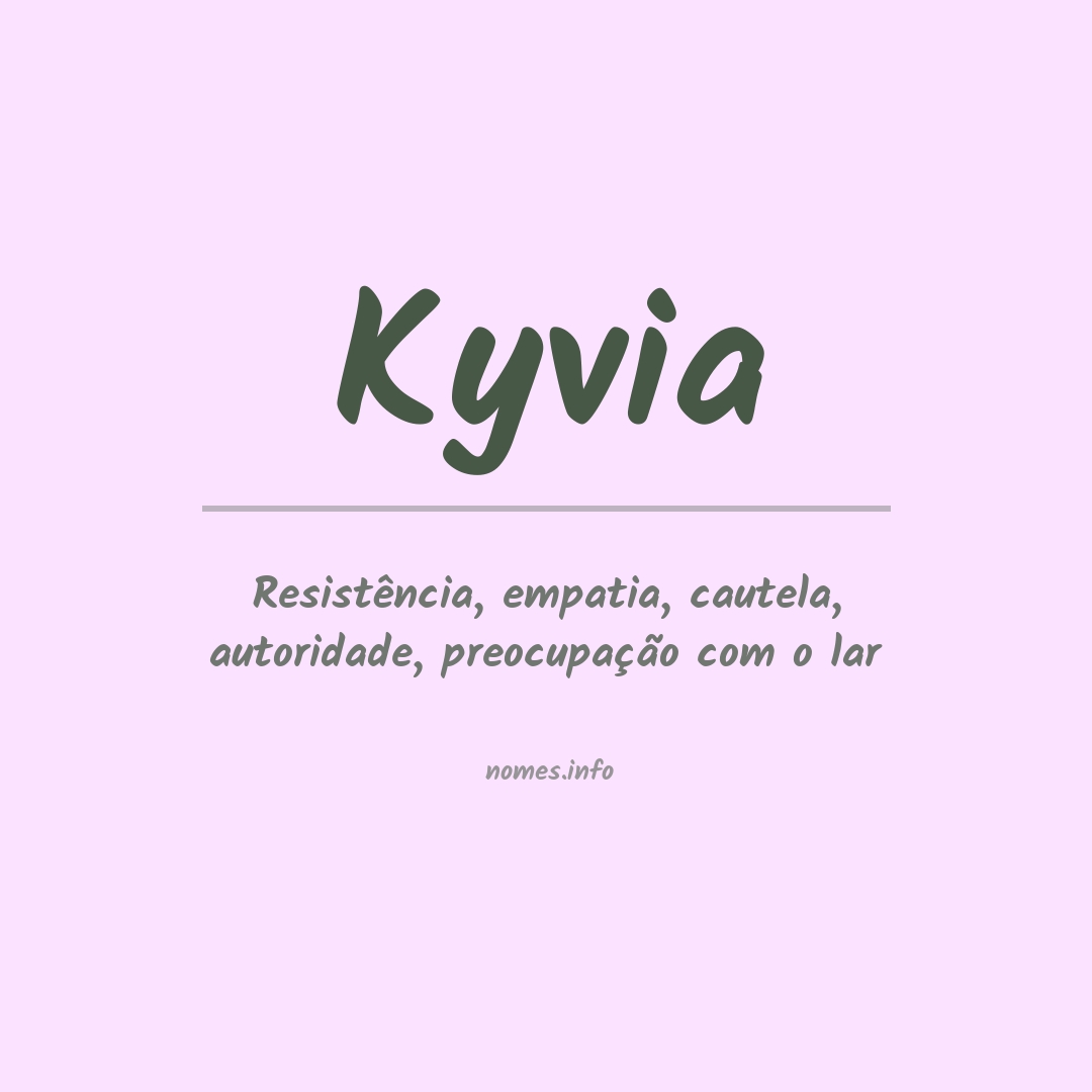 Significado do nome Kyvia