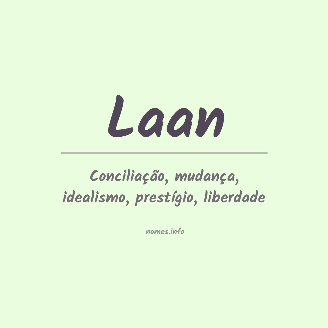 Significado do nome Laan