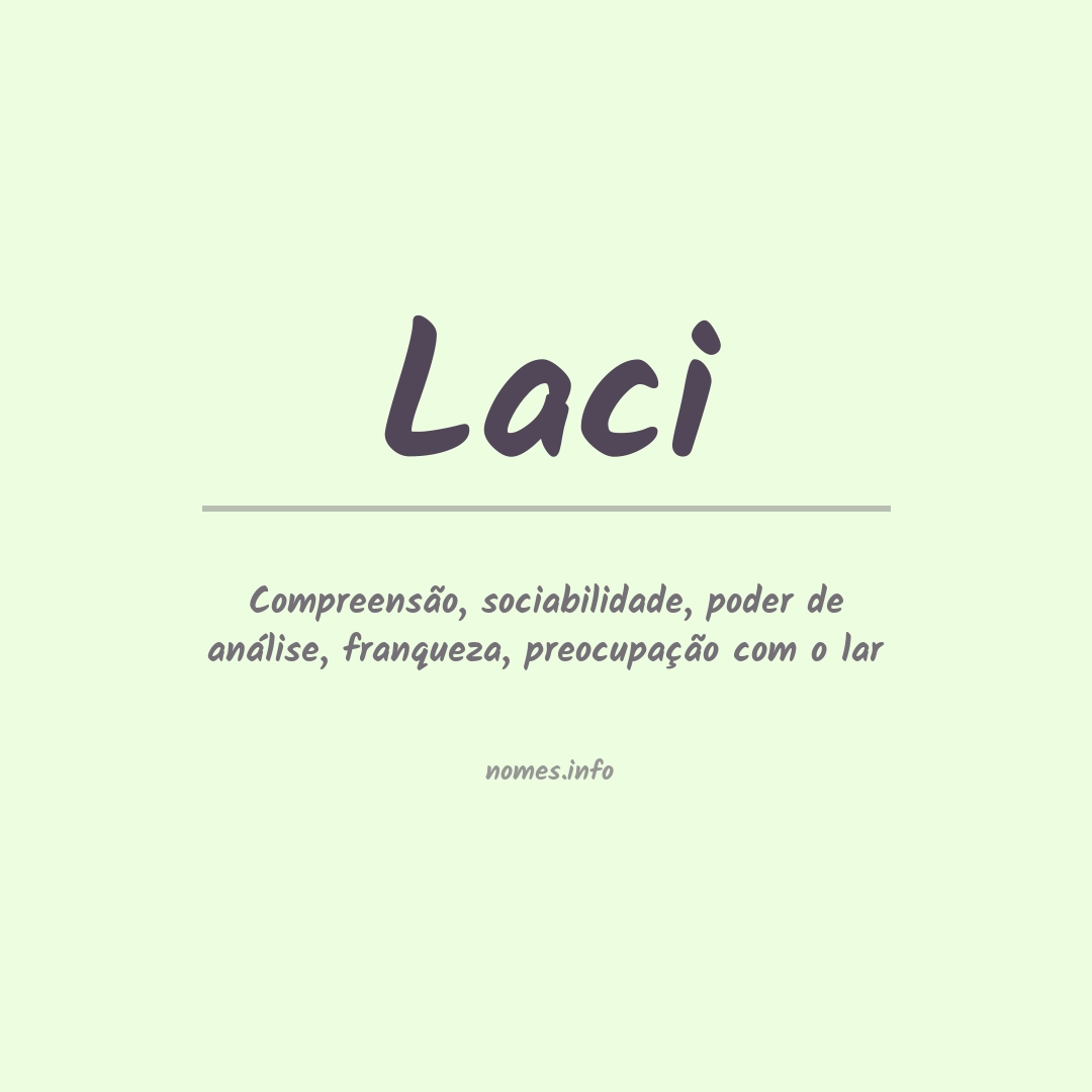 Significado do nome Laci