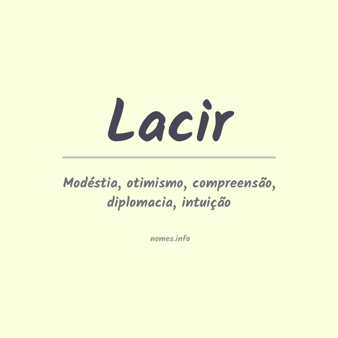 Significado do nome Lacir