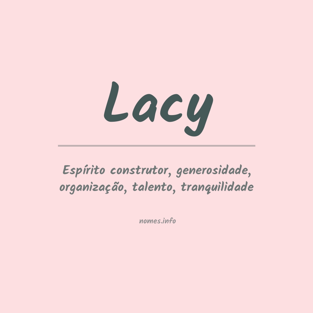 Significado do nome Lacy