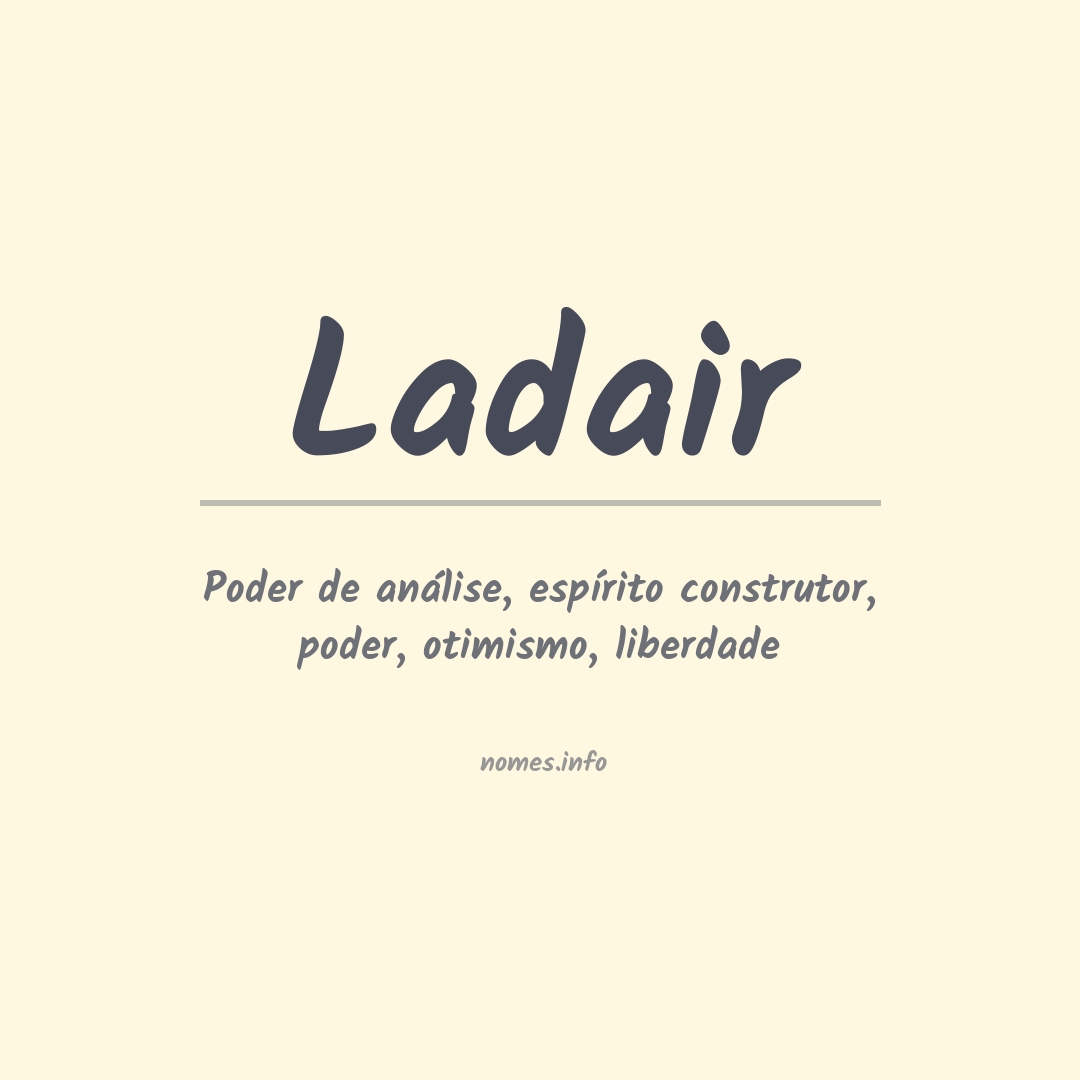 Significado do nome Ladair