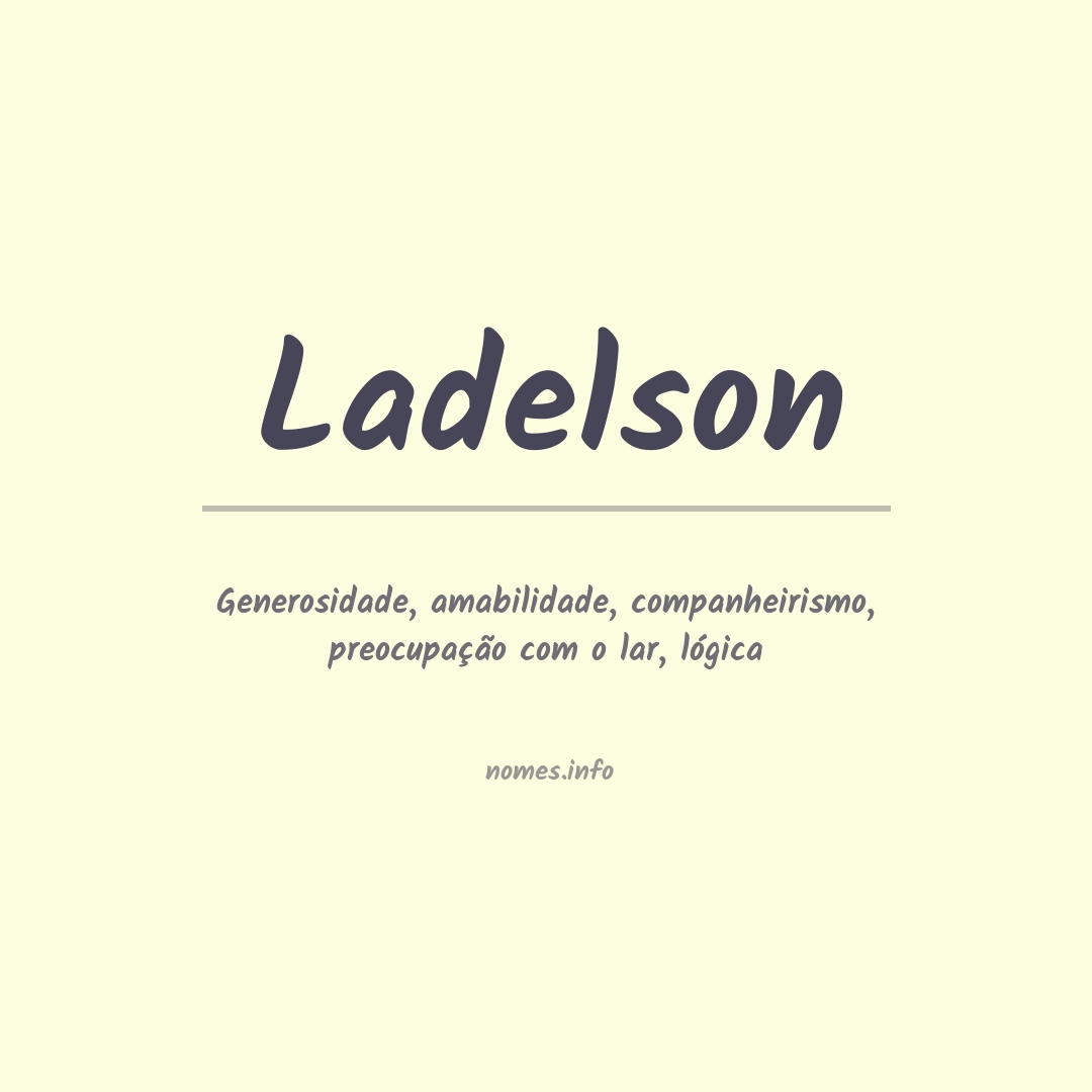 Significado do nome Ladelson