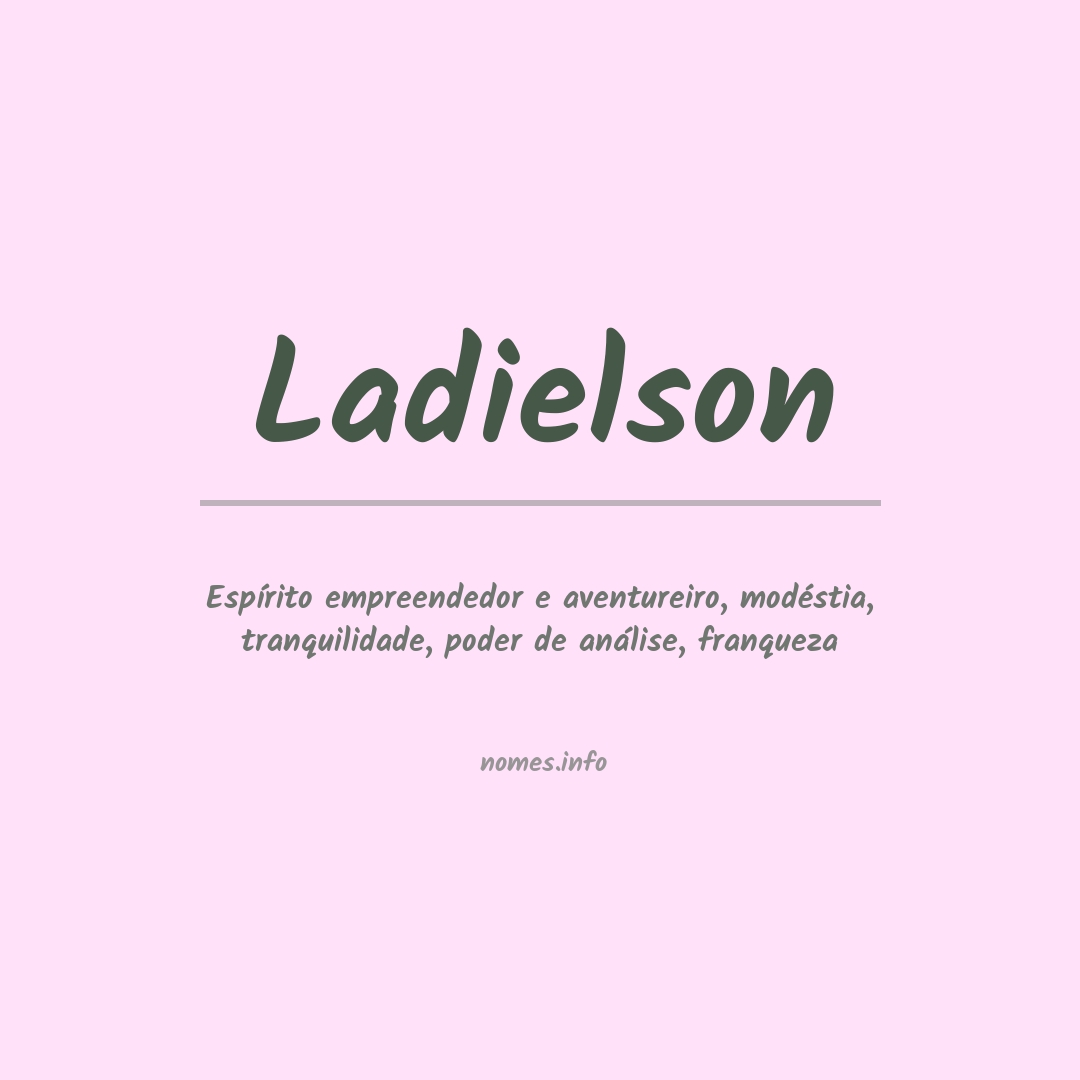 Significado do nome Ladielson