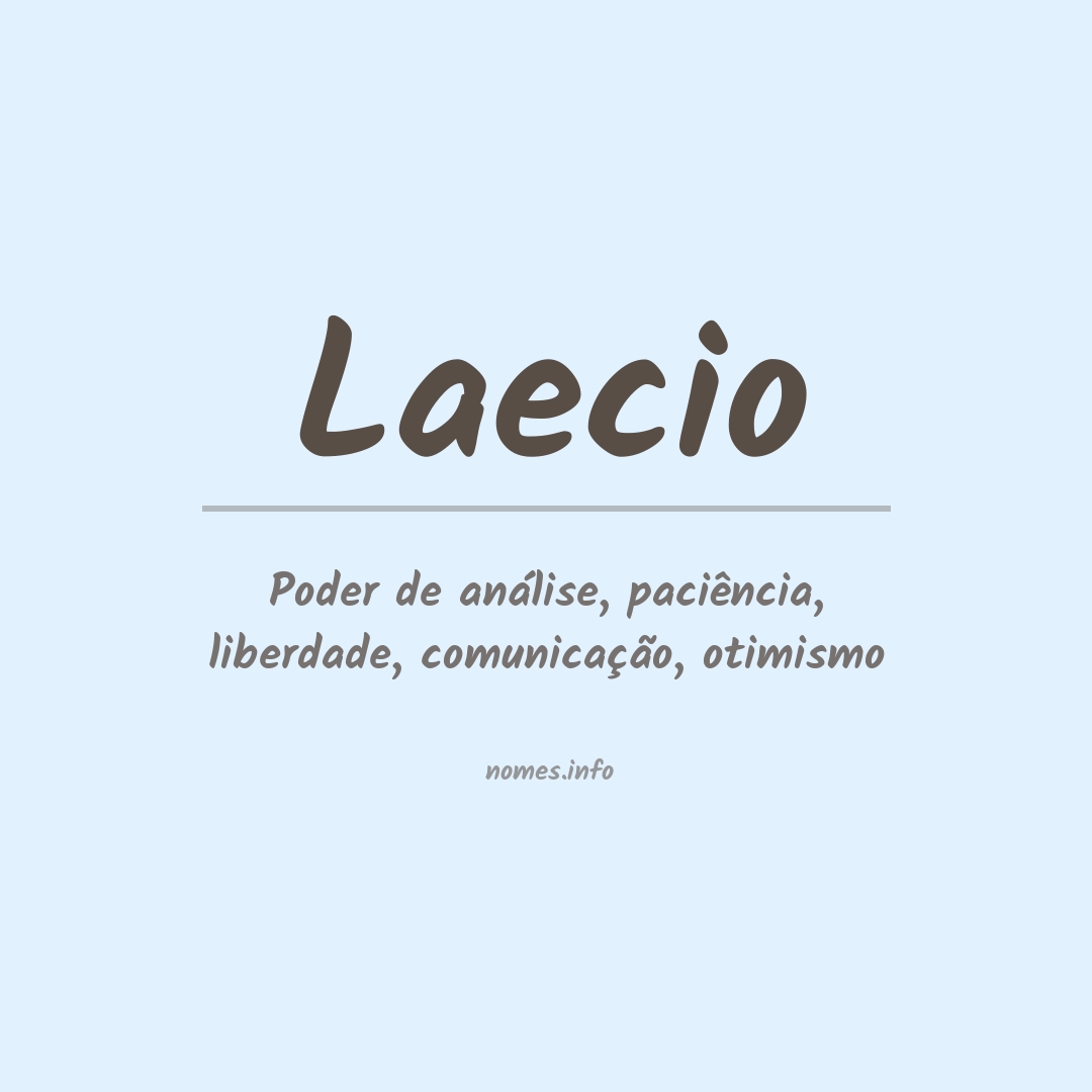 Significado do nome Laecio