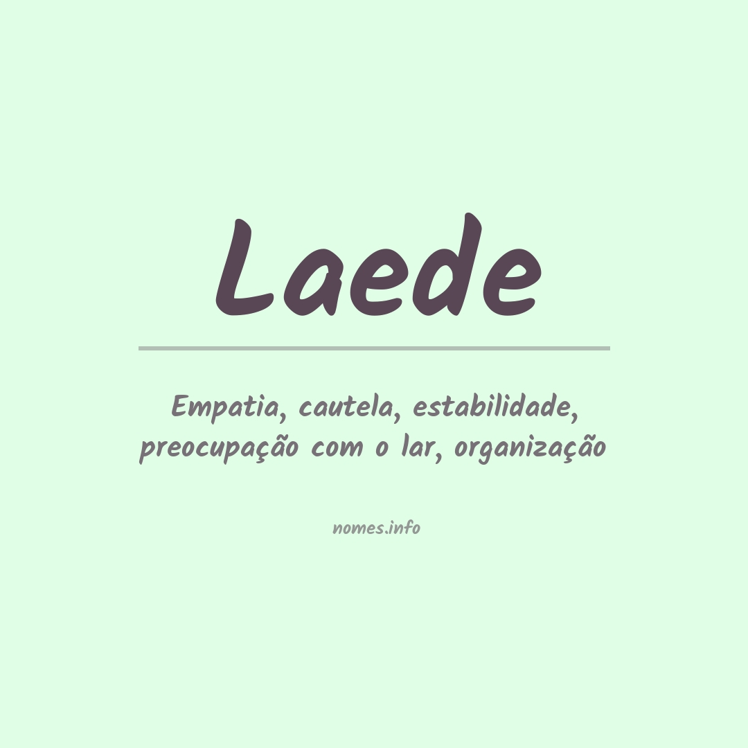 Significado do nome Laede