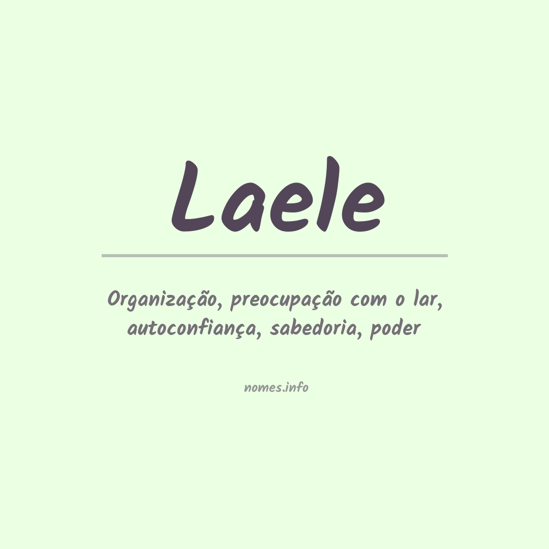 Significado do nome Laele