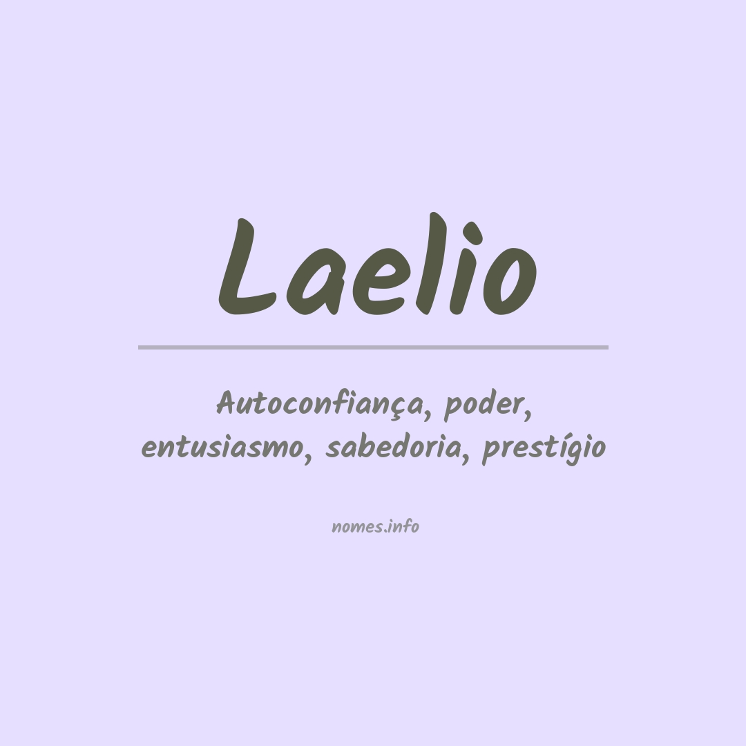 Significado do nome Laelio