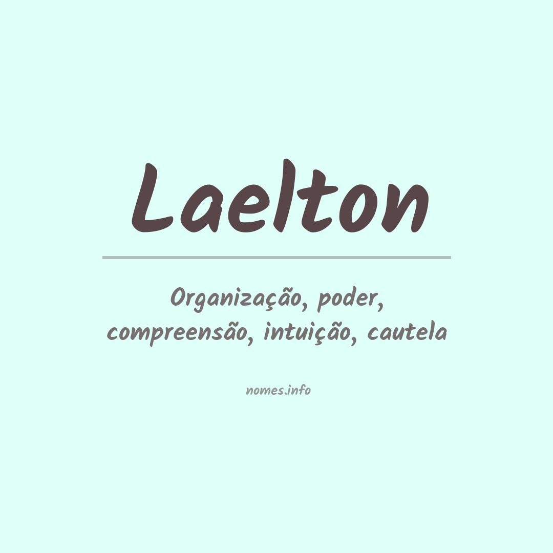 Significado do nome Laelton