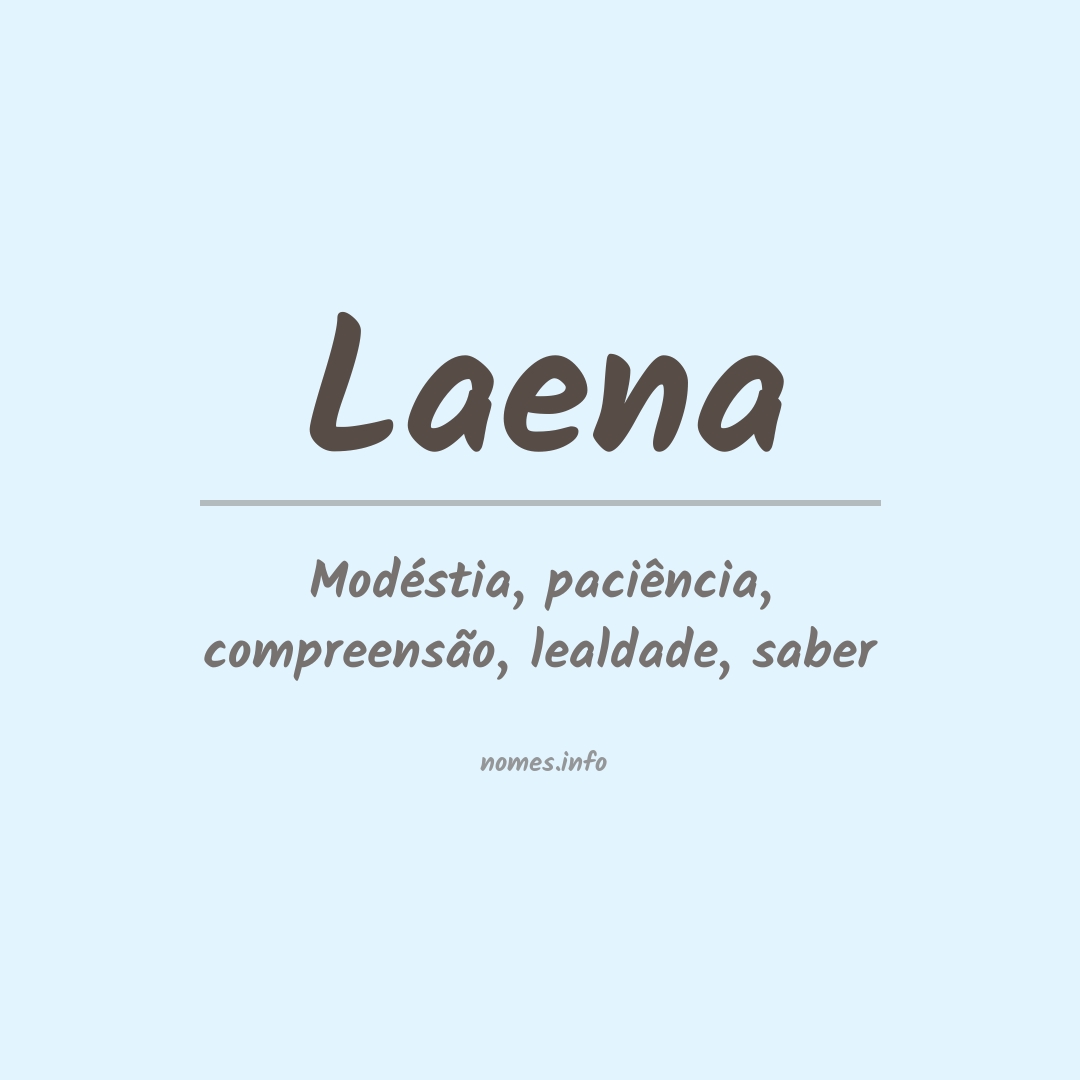 Significado do nome Laena