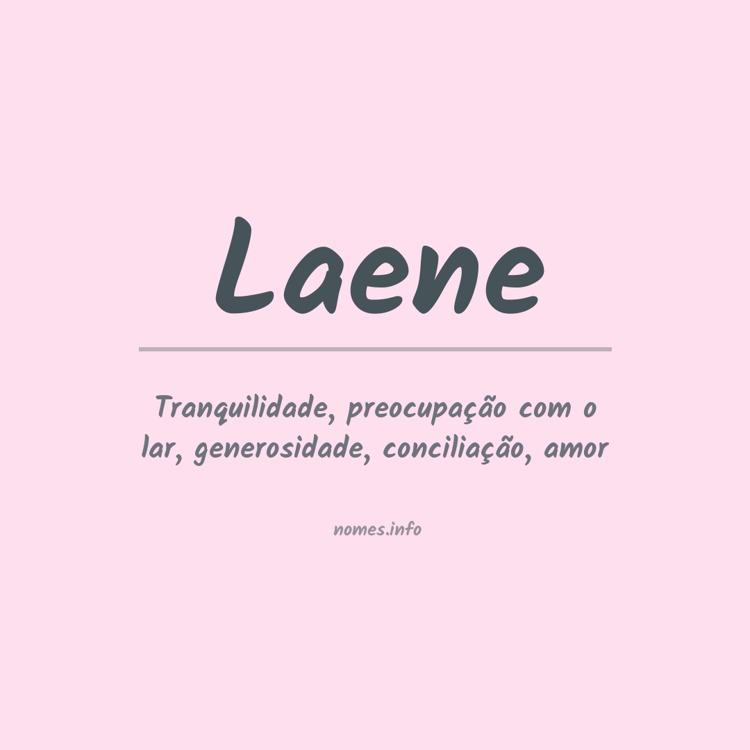 Significado do nome Laene