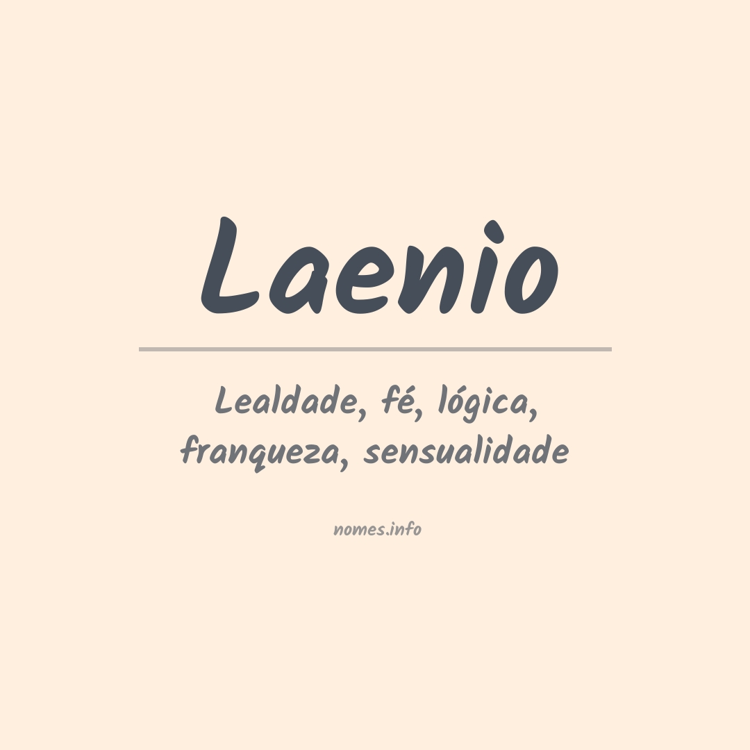 Significado do nome Laenio