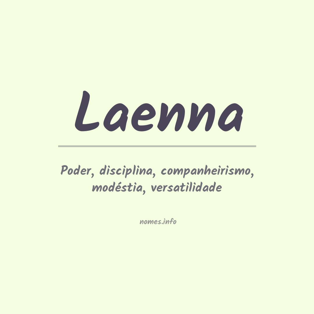 Significado do nome Laenna
