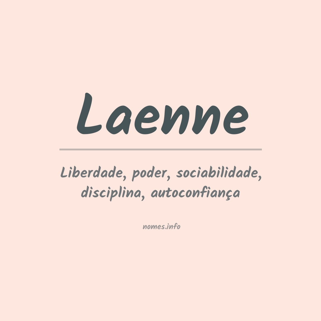 Significado do nome Laenne