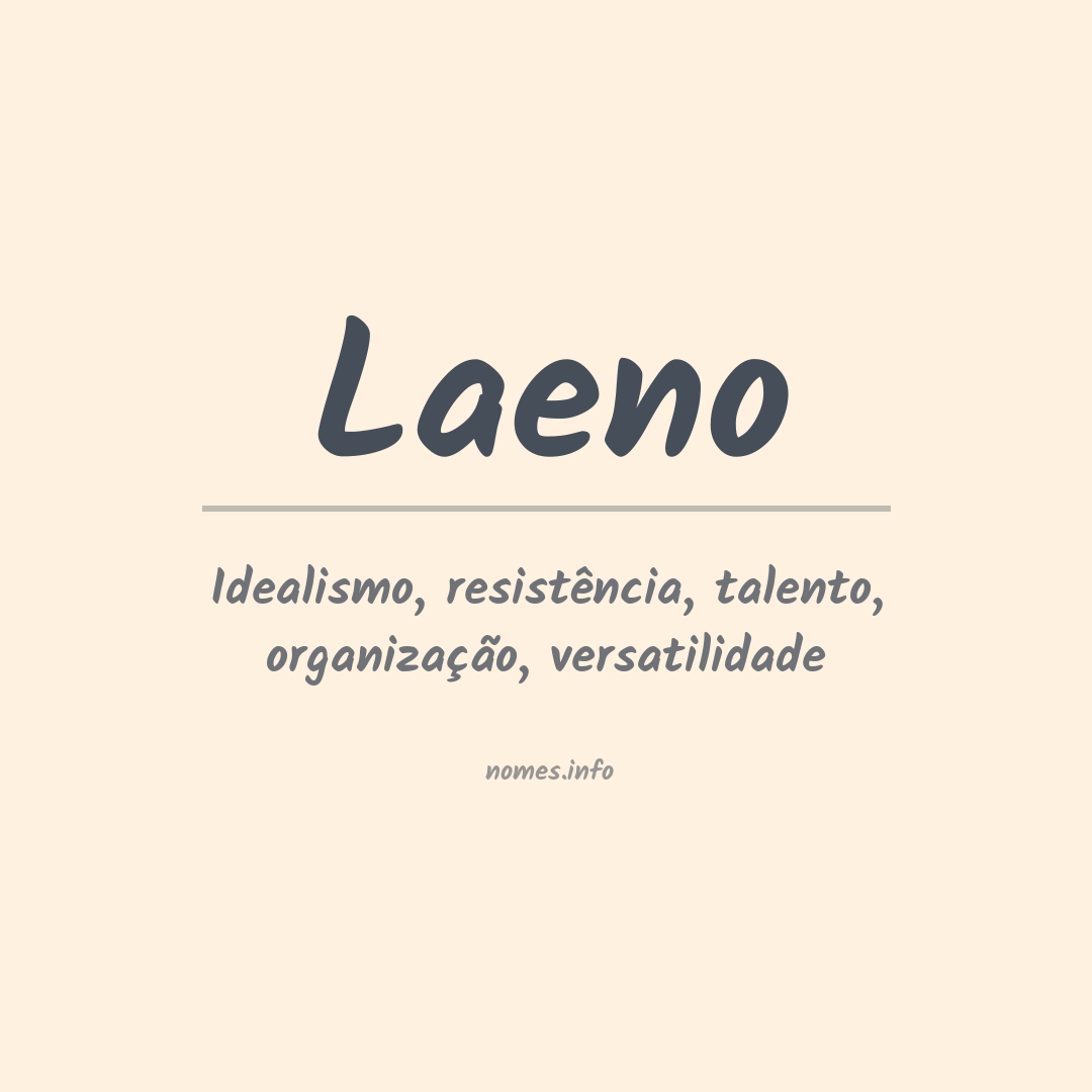 Significado do nome Laeno