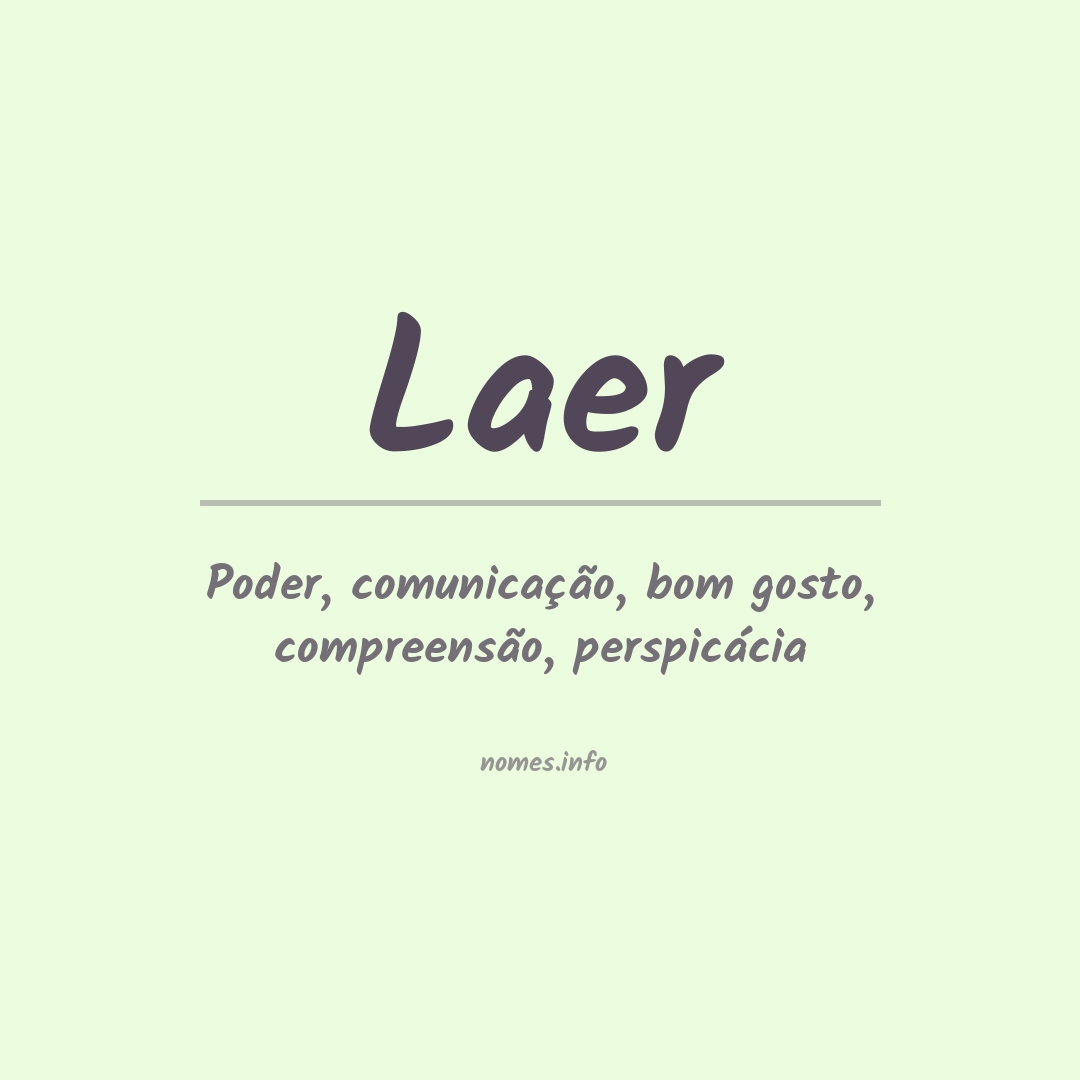 Significado do nome Laer