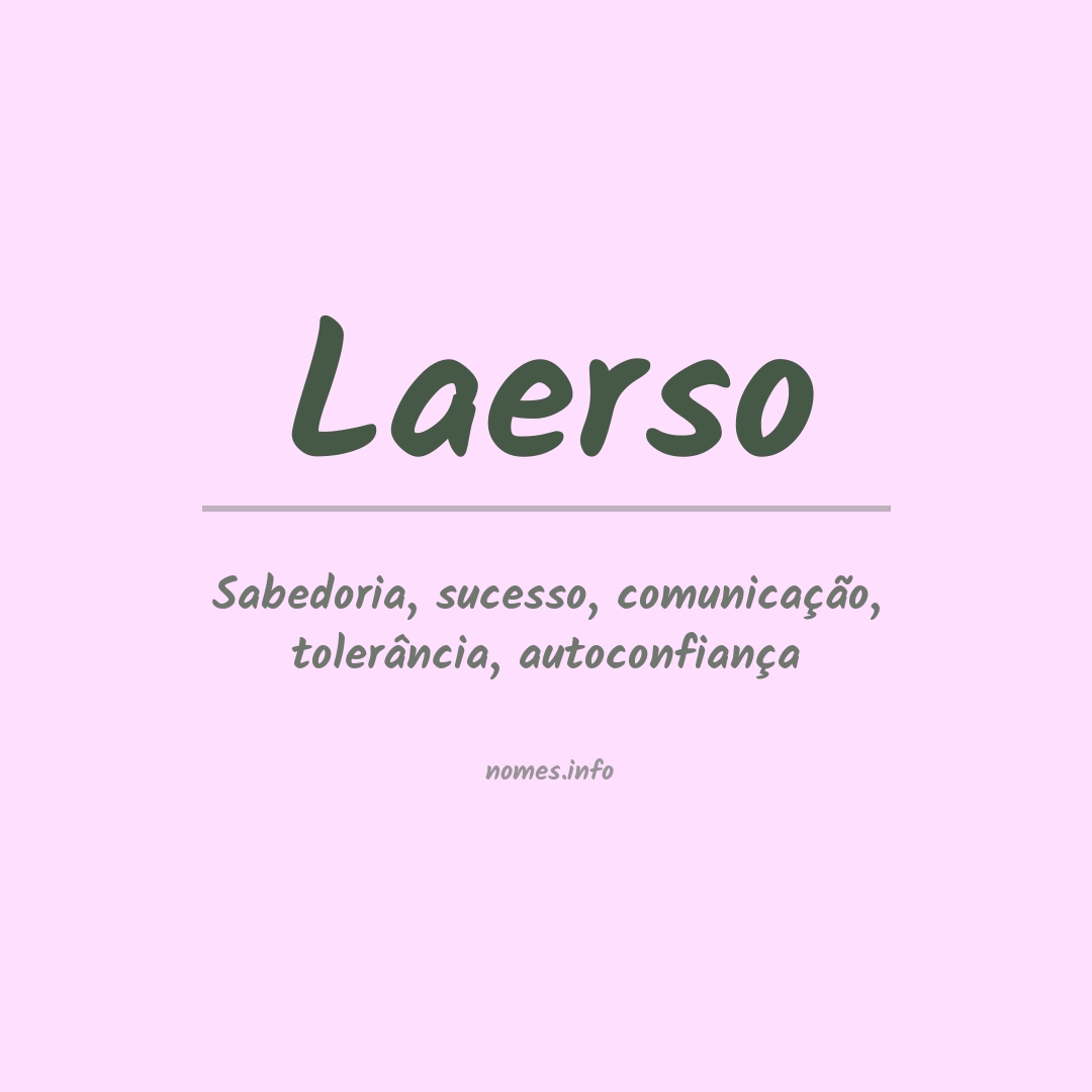 Significado do nome Laerso