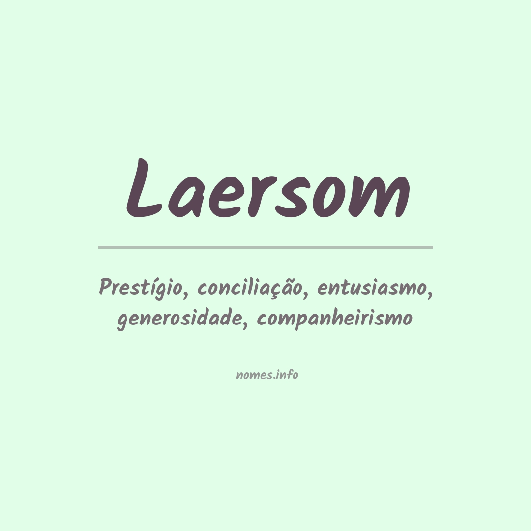 Significado do nome Laersom