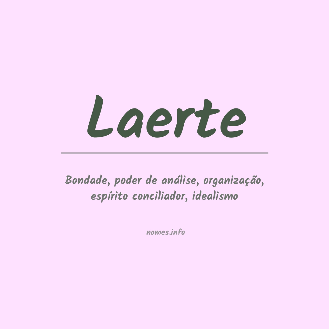 Significado do nome Laerte