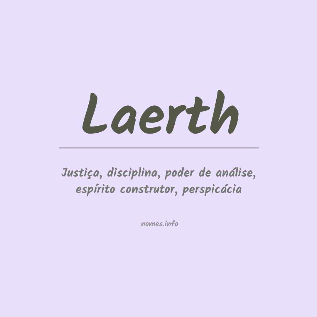 Significado do nome Laerth