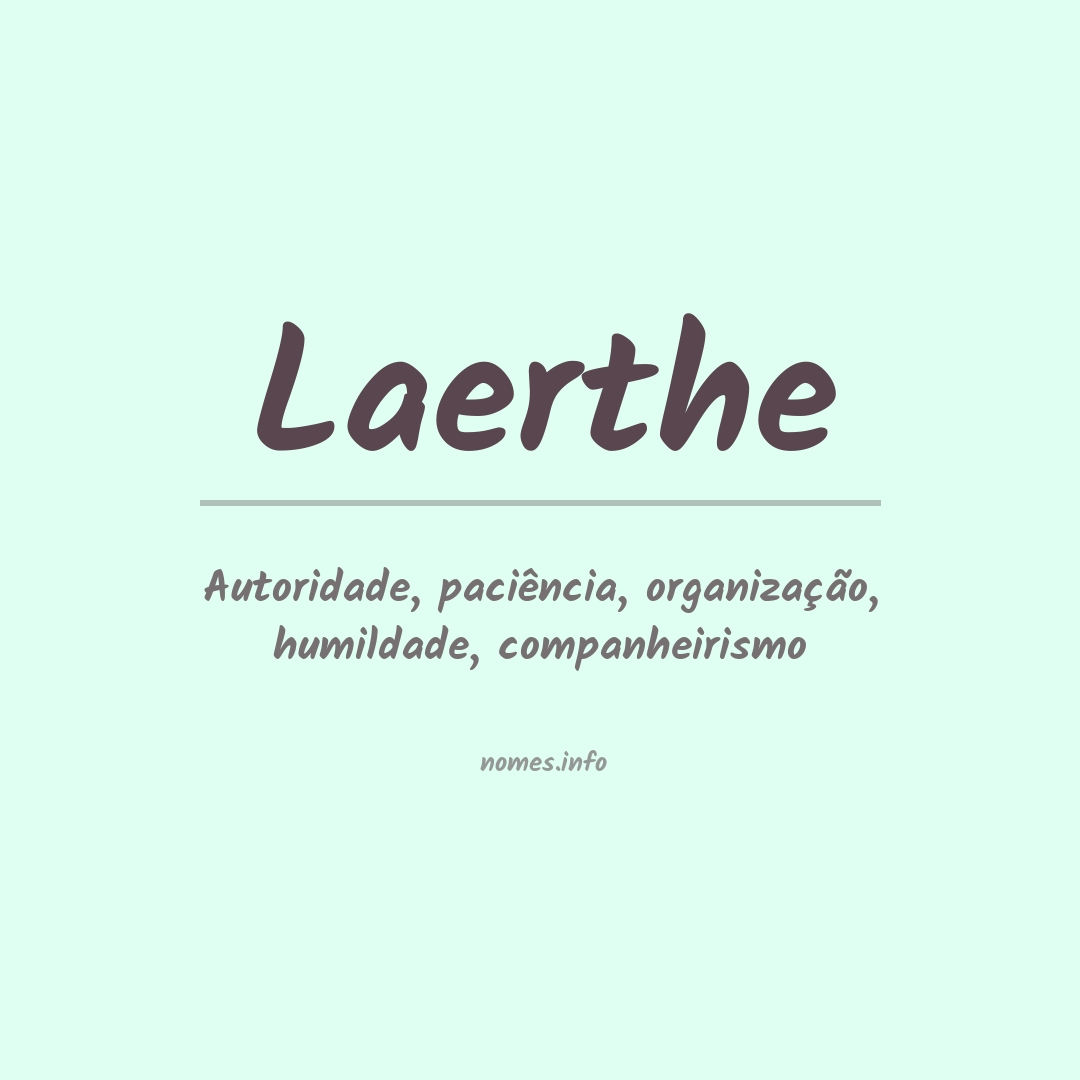 Significado do nome Laerthe