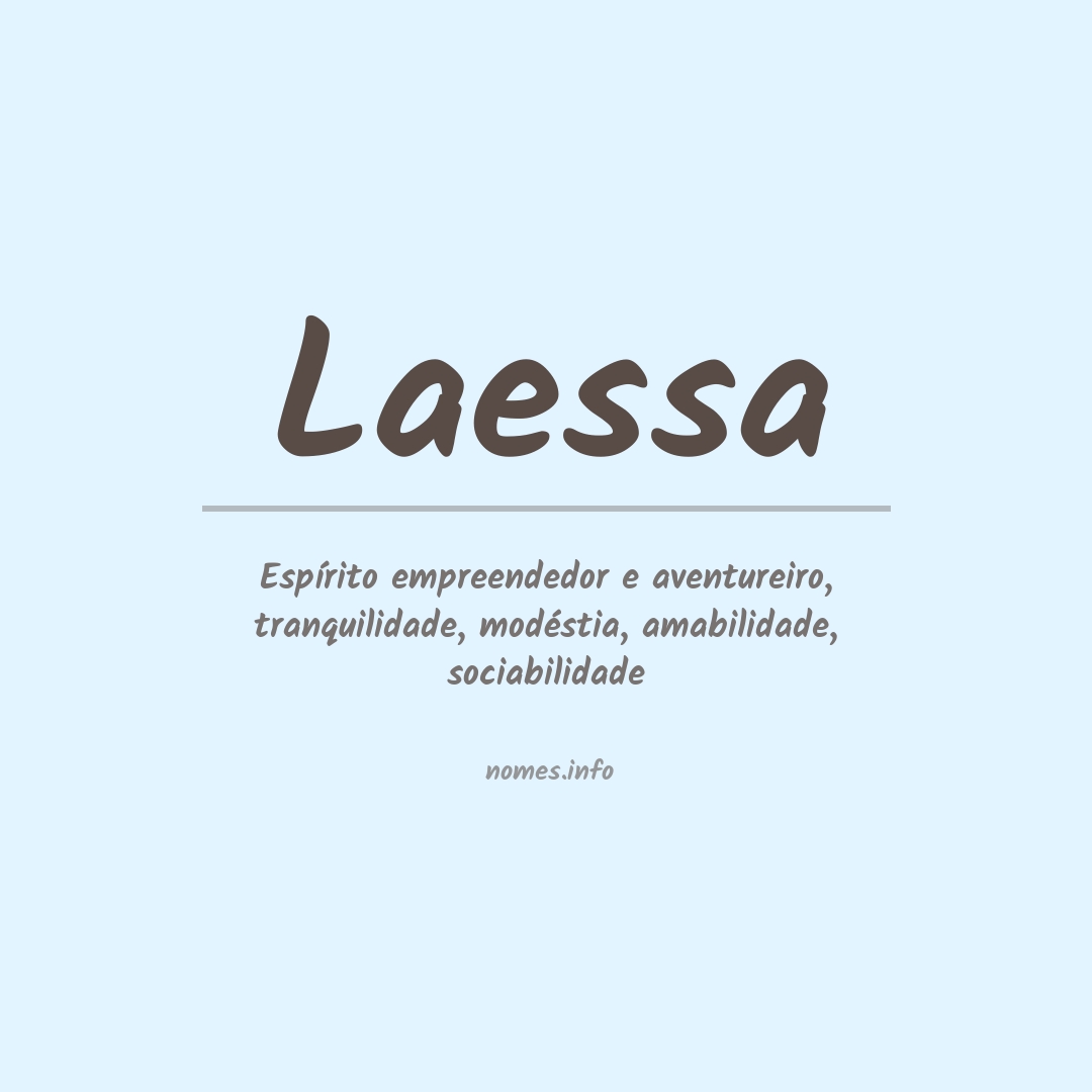 Significado do nome Laessa