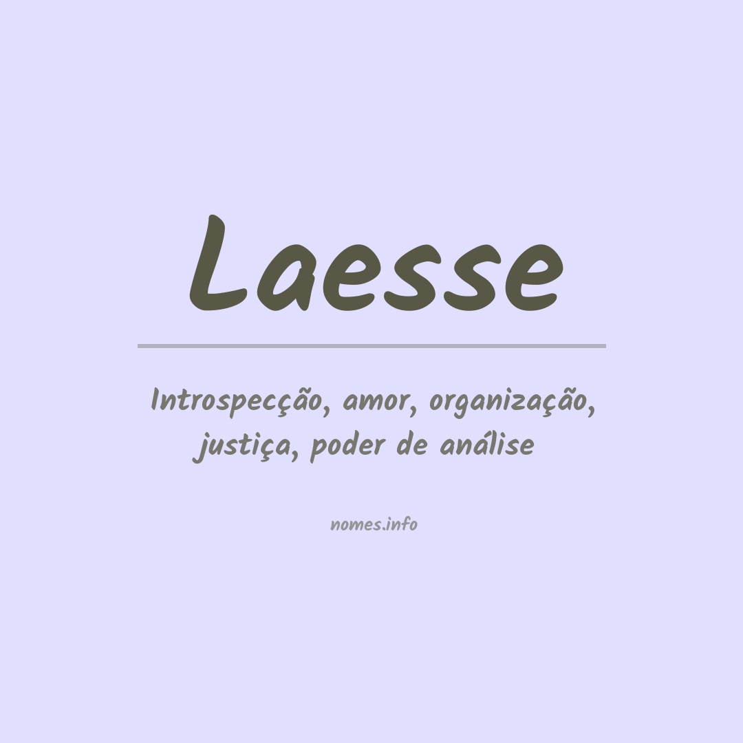 Significado do nome Laesse