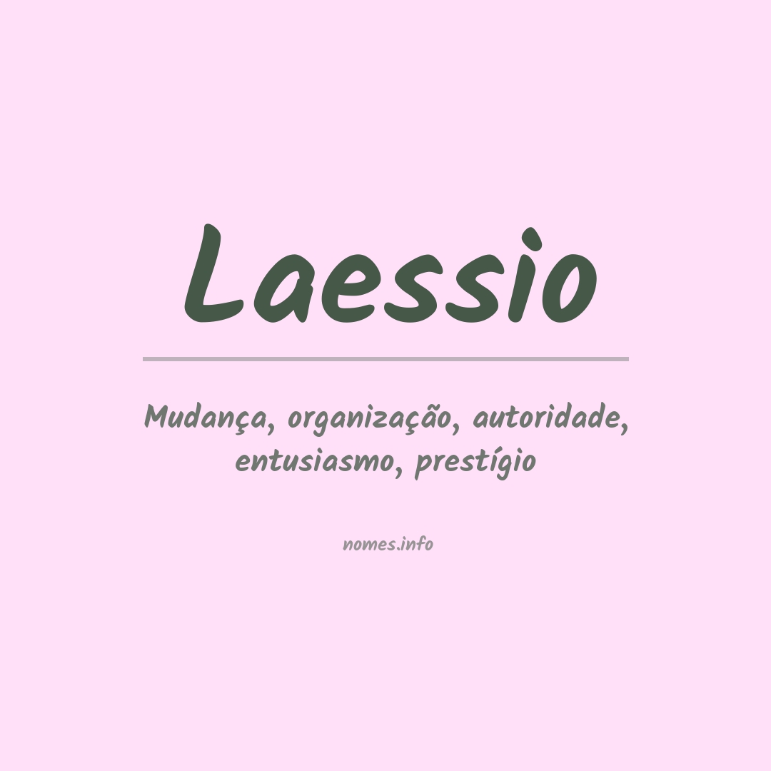 Significado do nome Laessio