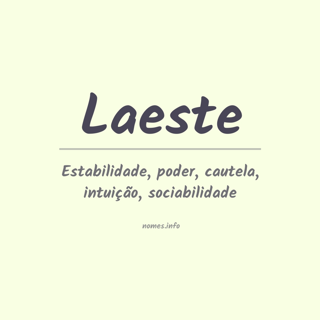 Significado do nome Laeste