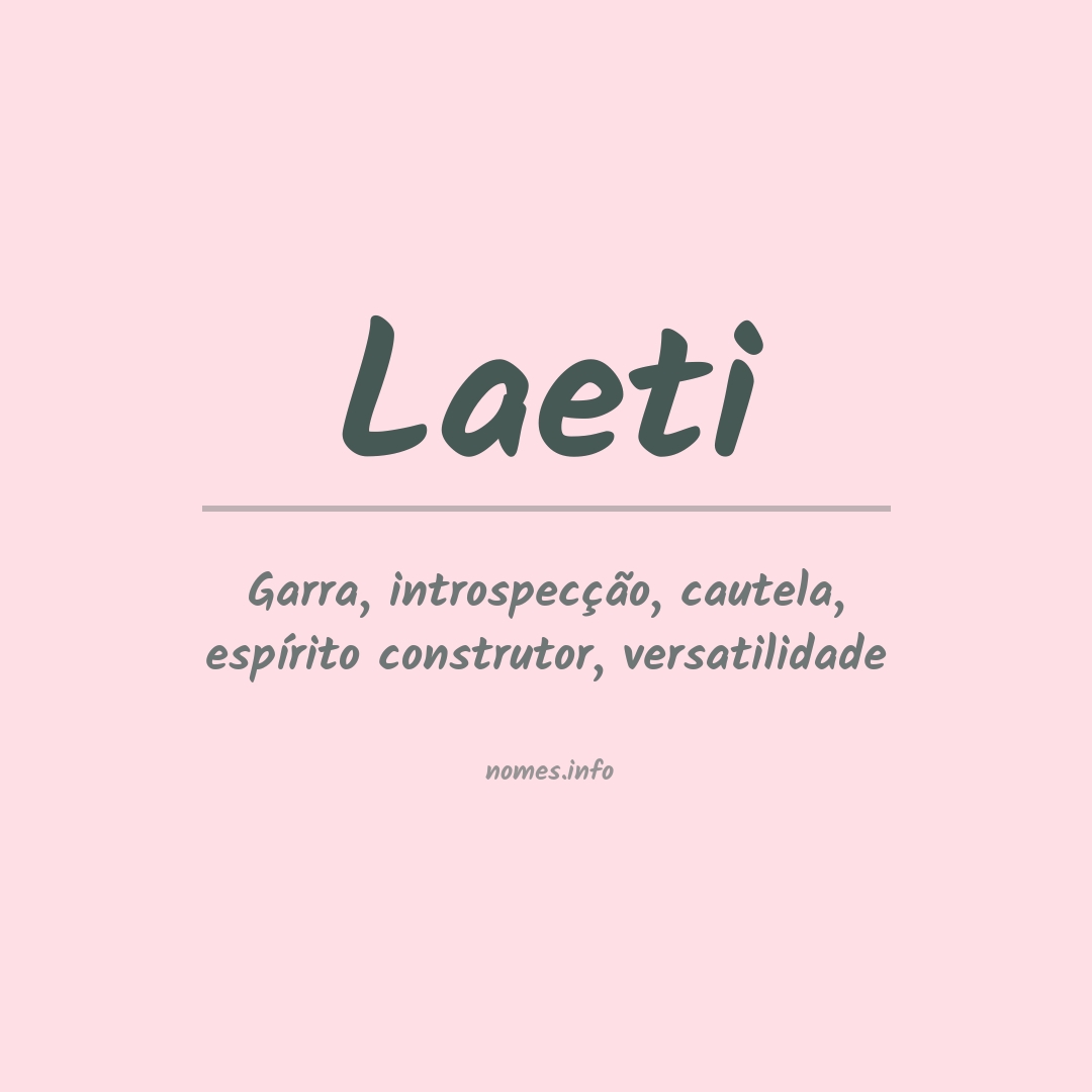 Significado do nome Laeti
