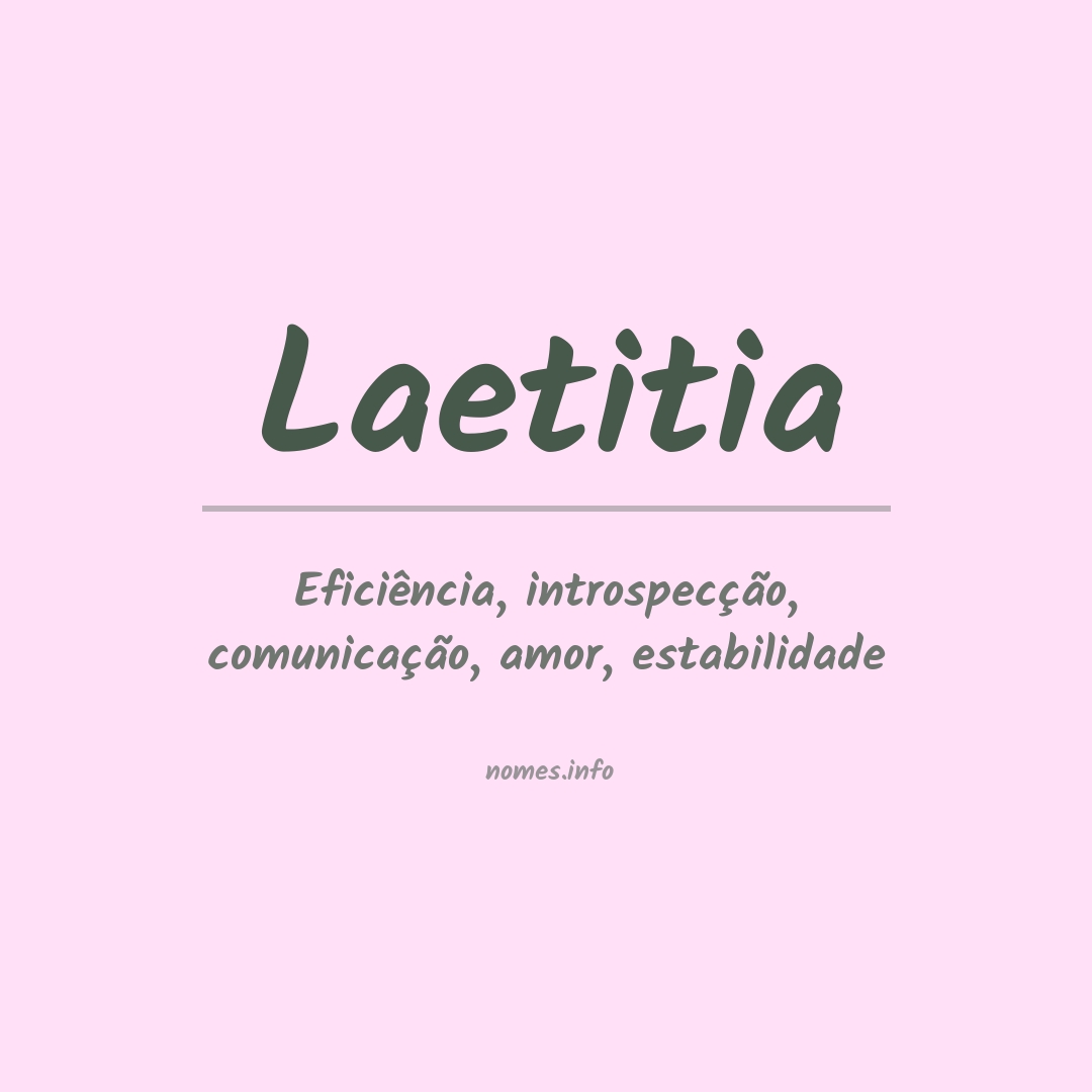 Significado do nome Laetitia