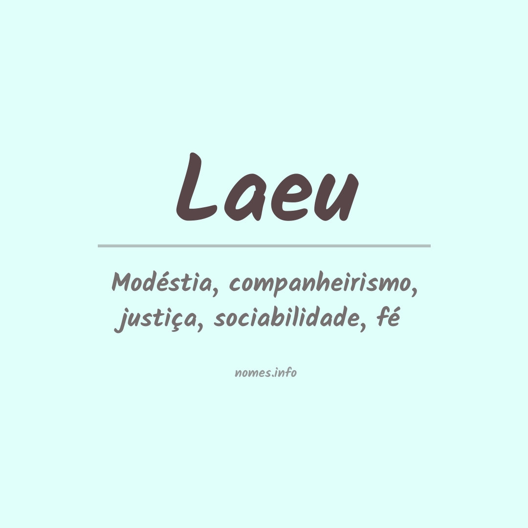 Significado do nome Laeu