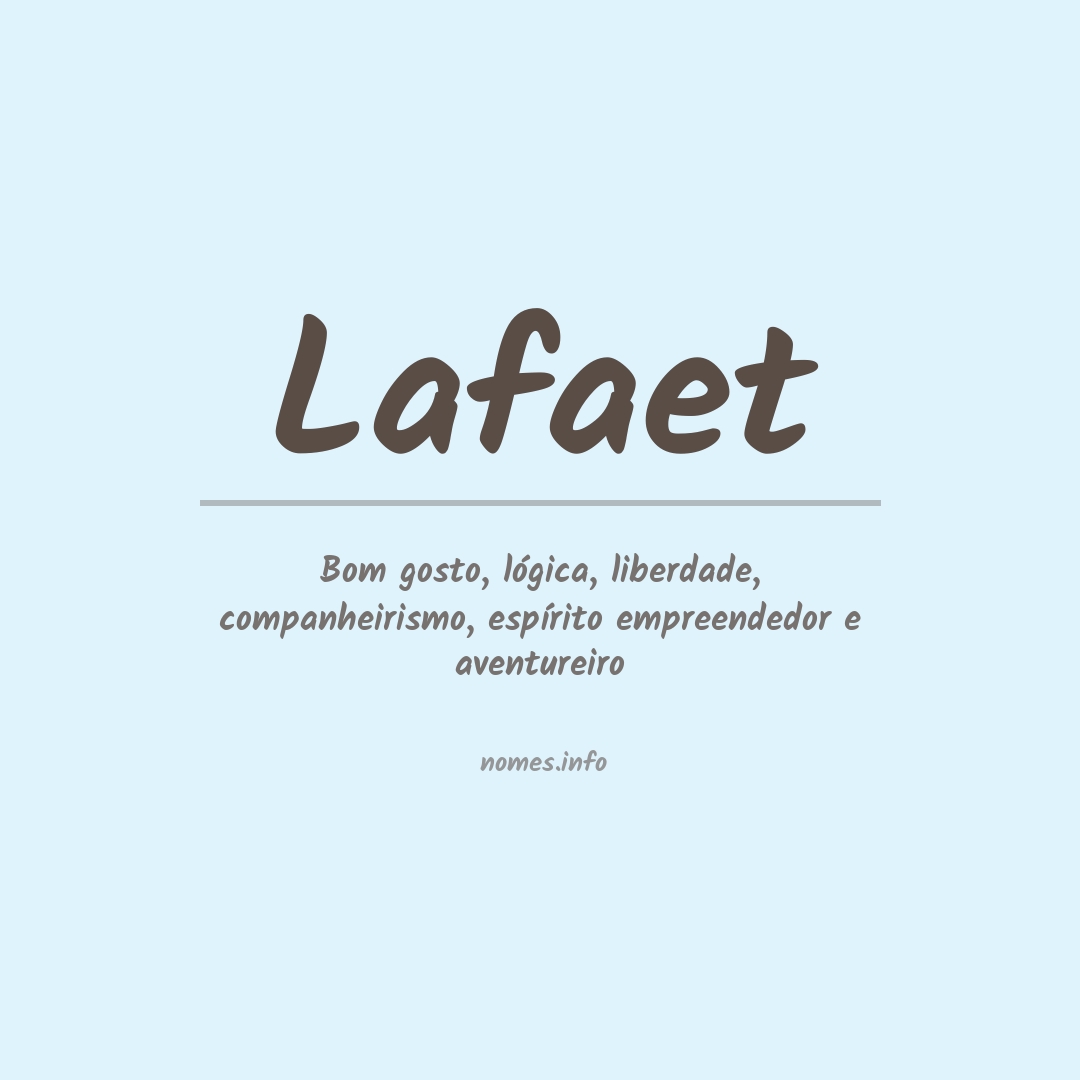 Significado do nome Lafaet