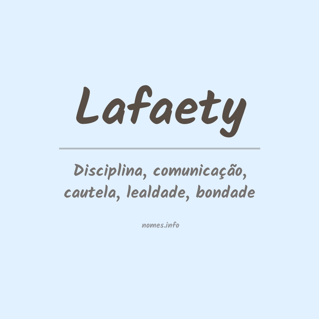Significado do nome Lafaety