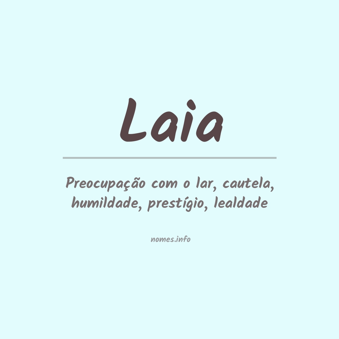 Significado do nome Laia