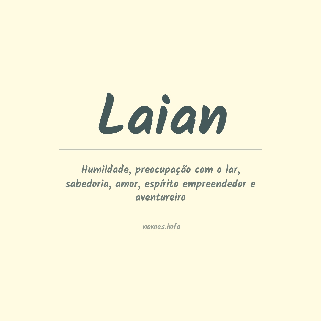 Significado do nome Laian