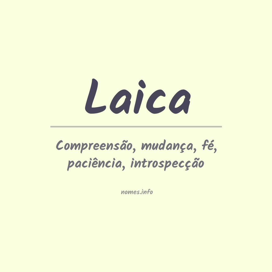 Significado do nome Laica