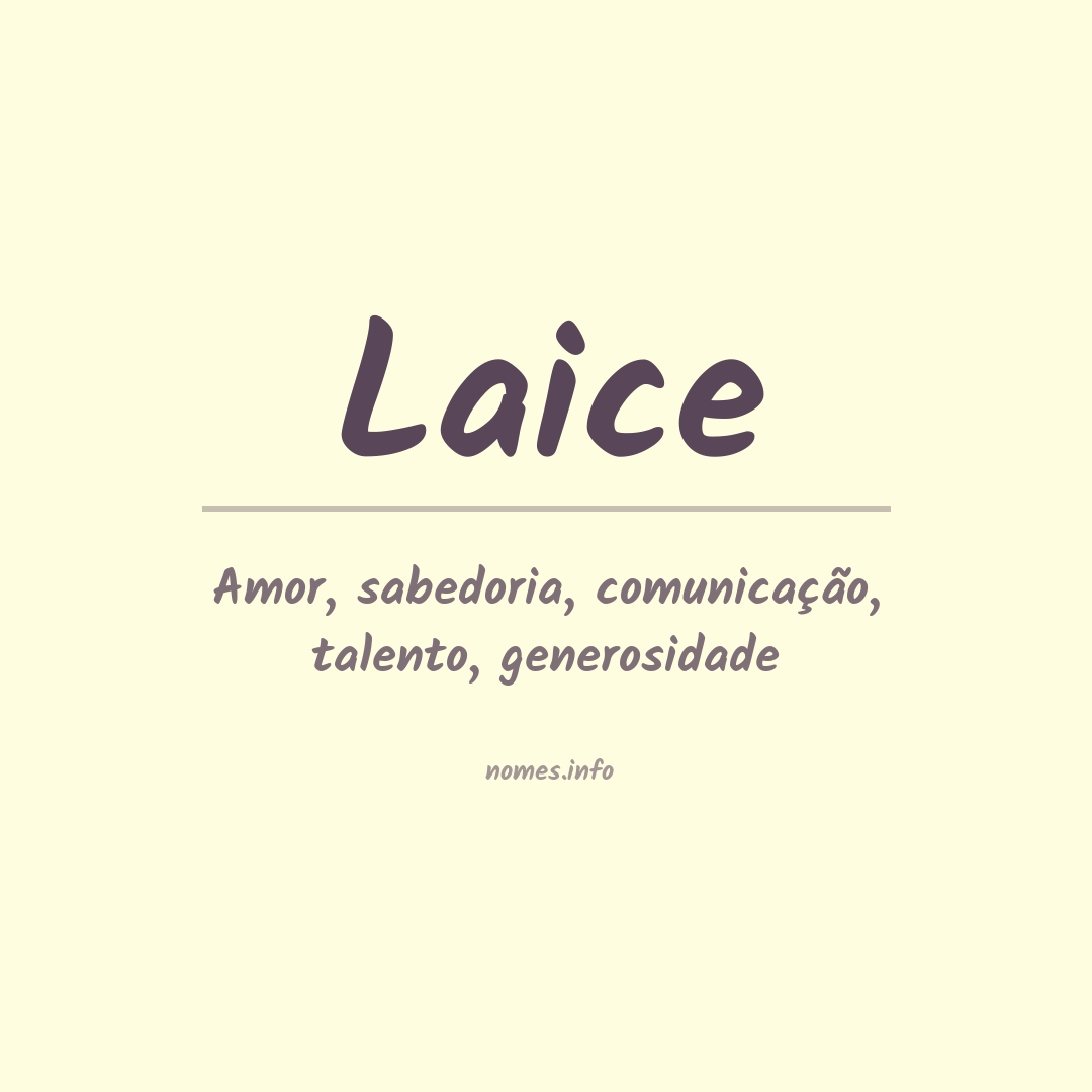 Significado do nome Laice