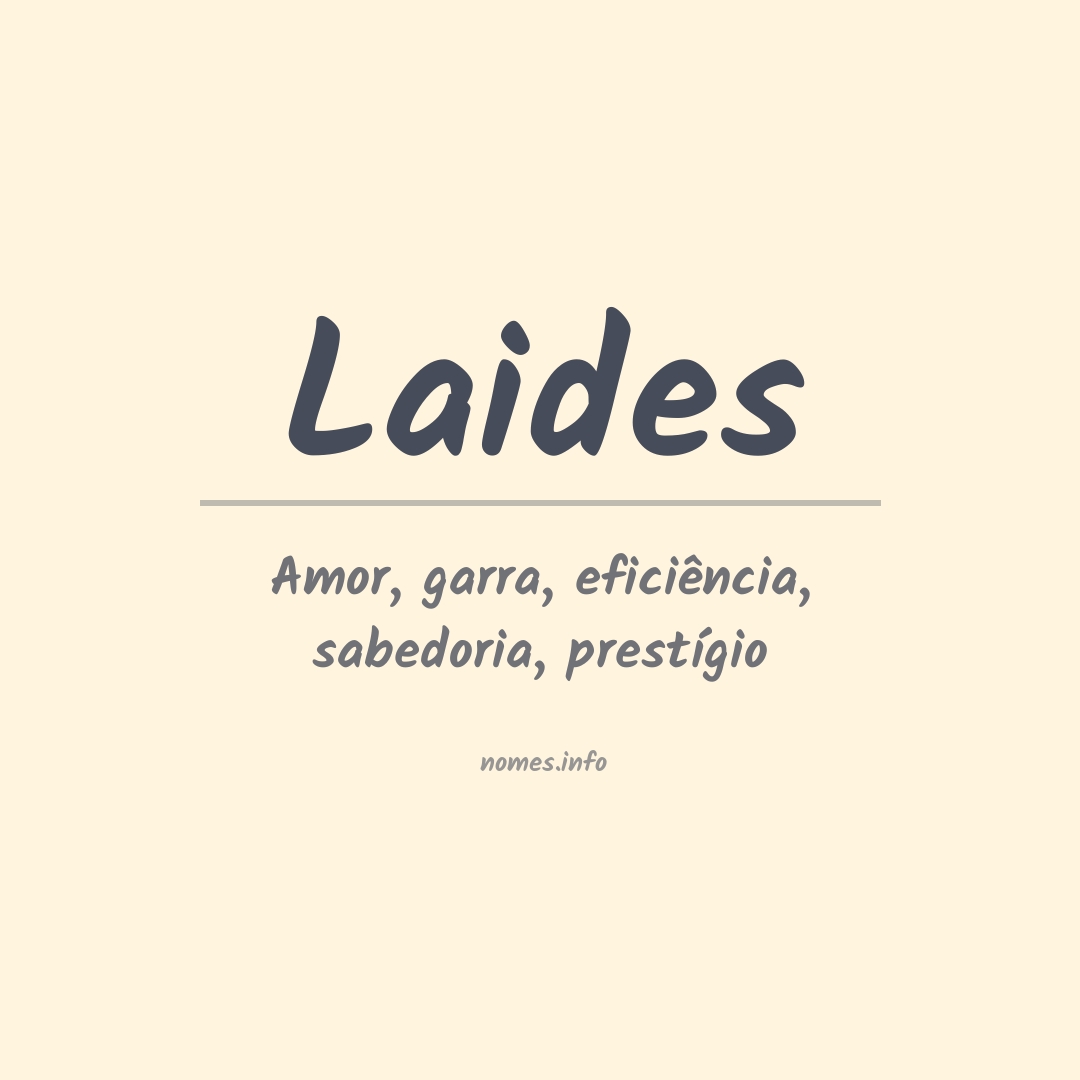 Significado do nome Laides