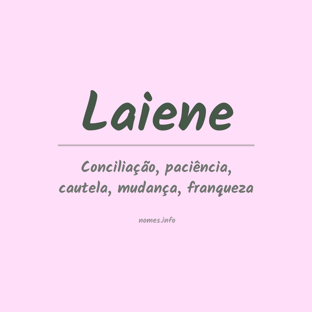 Significado do nome Laiene