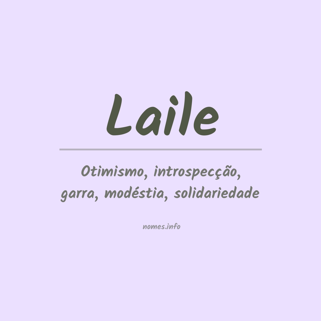 Significado do nome Laile