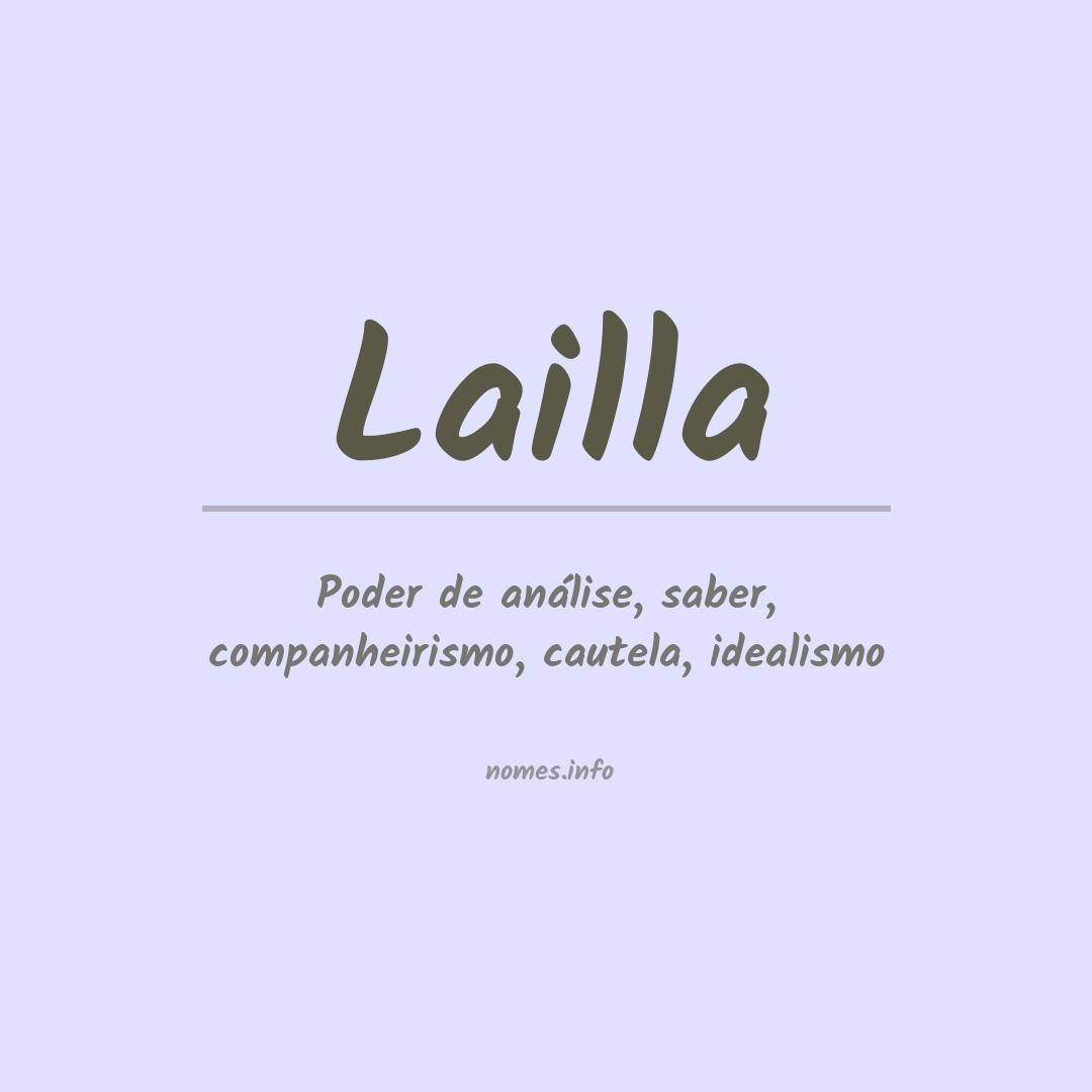 Significado do nome Lailla