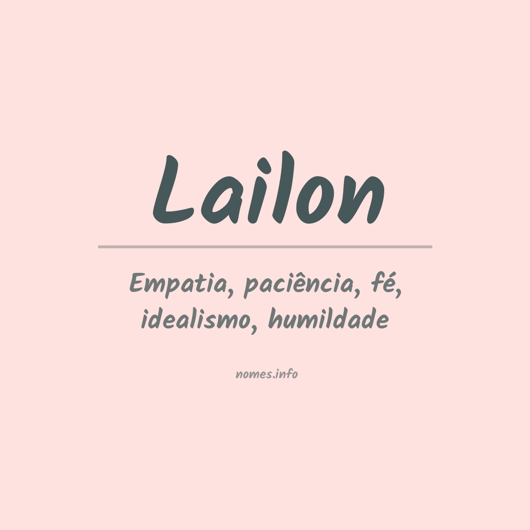 Significado do nome Lailon