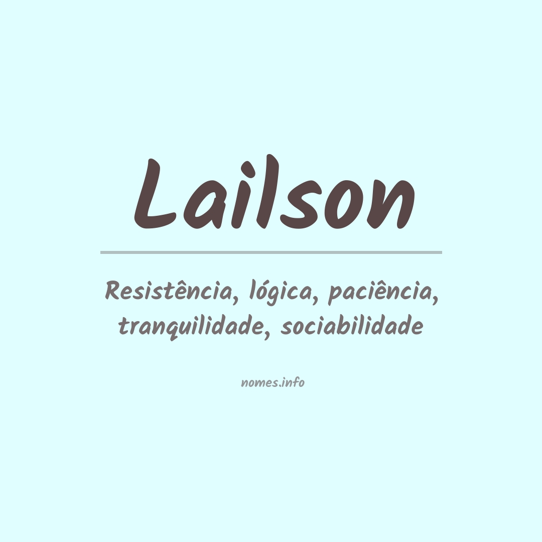 Significado do nome Lailson