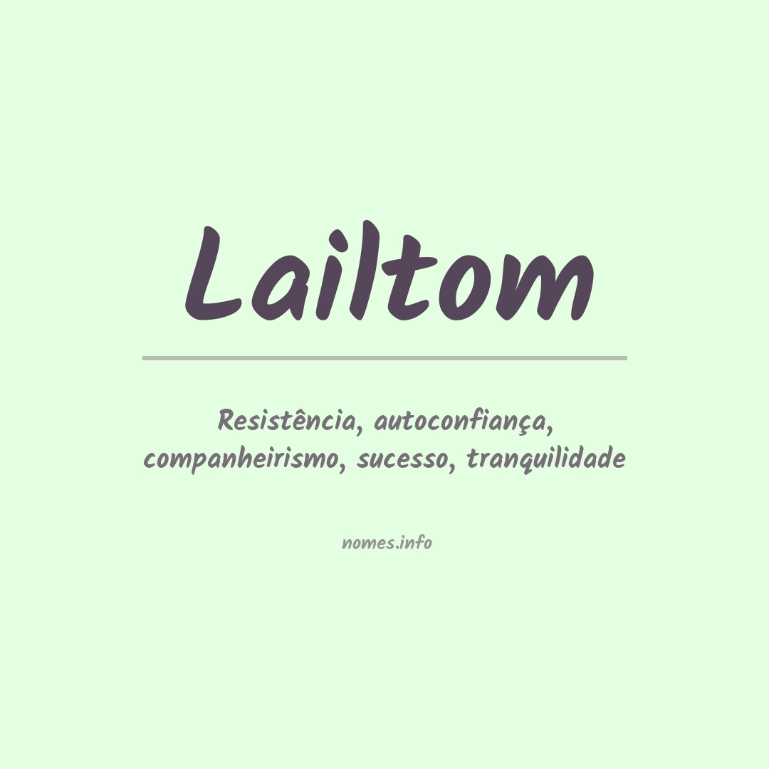 Significado do nome Lailtom