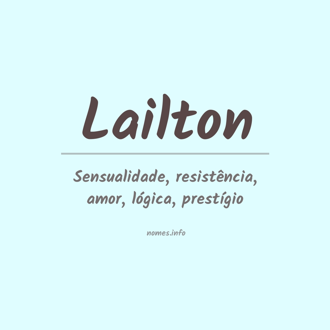 Significado do nome Lailton