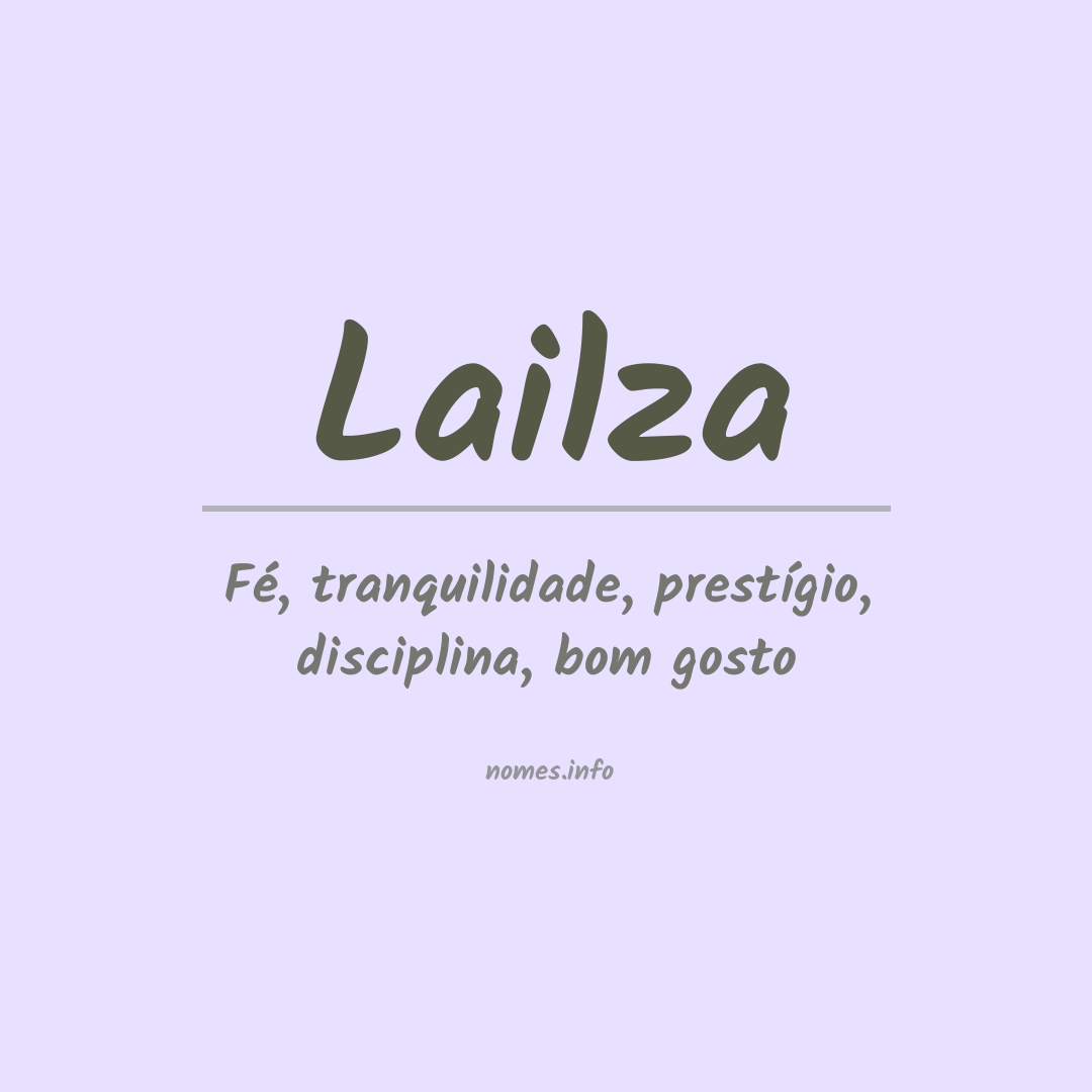 Significado do nome Lailza