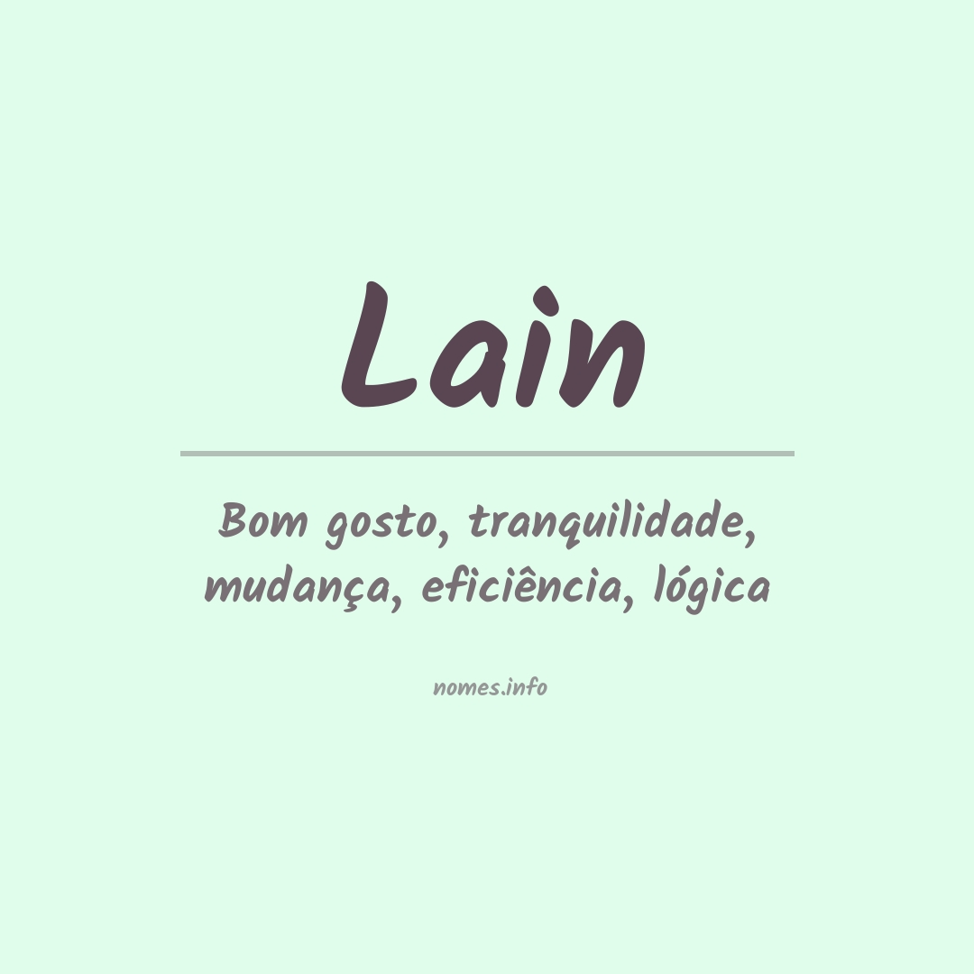 Significado do nome Lain